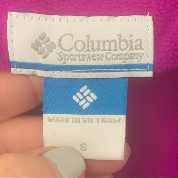 COLUMBIA Shining Light II Vest Magenta Fleece Lined Full Zip Size Small - Picture 2 of 16